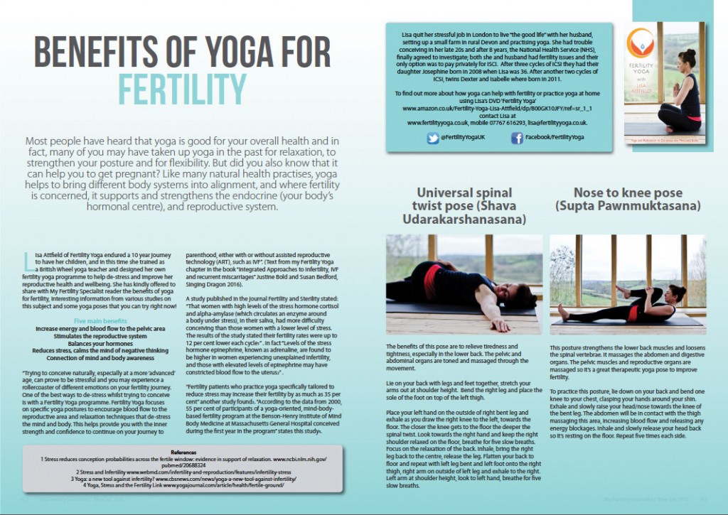 Lisa Attfield article in My Fertility Yoga Magazine
